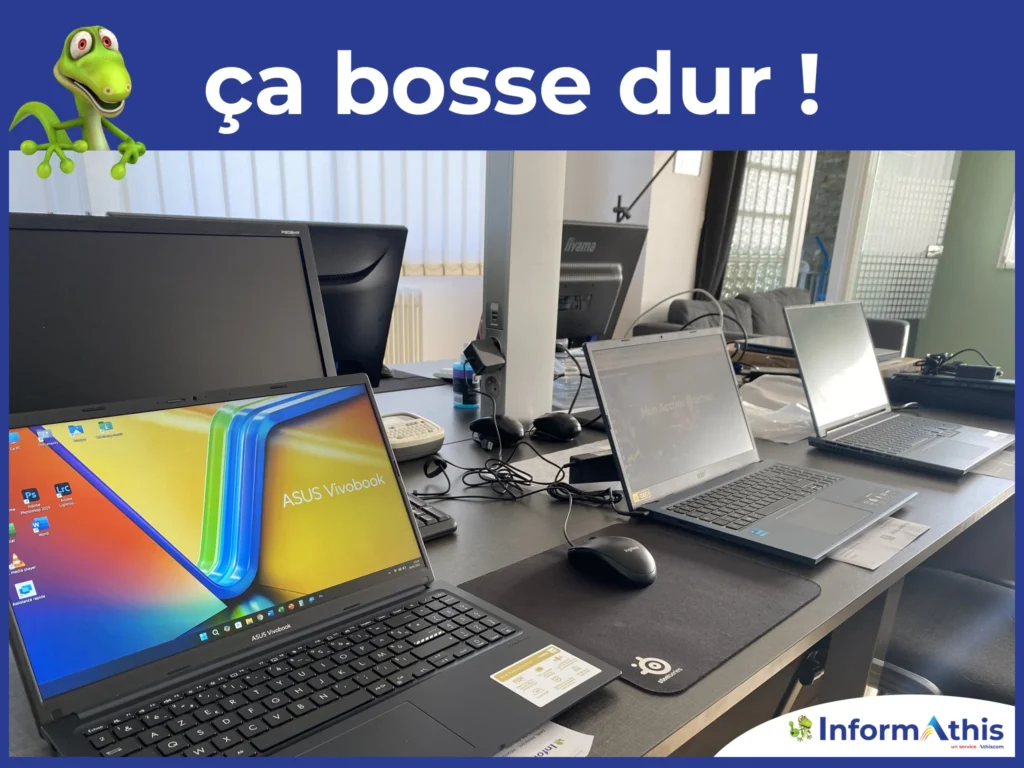 Ordinateurs en préparation près de Flers chez InformAthis